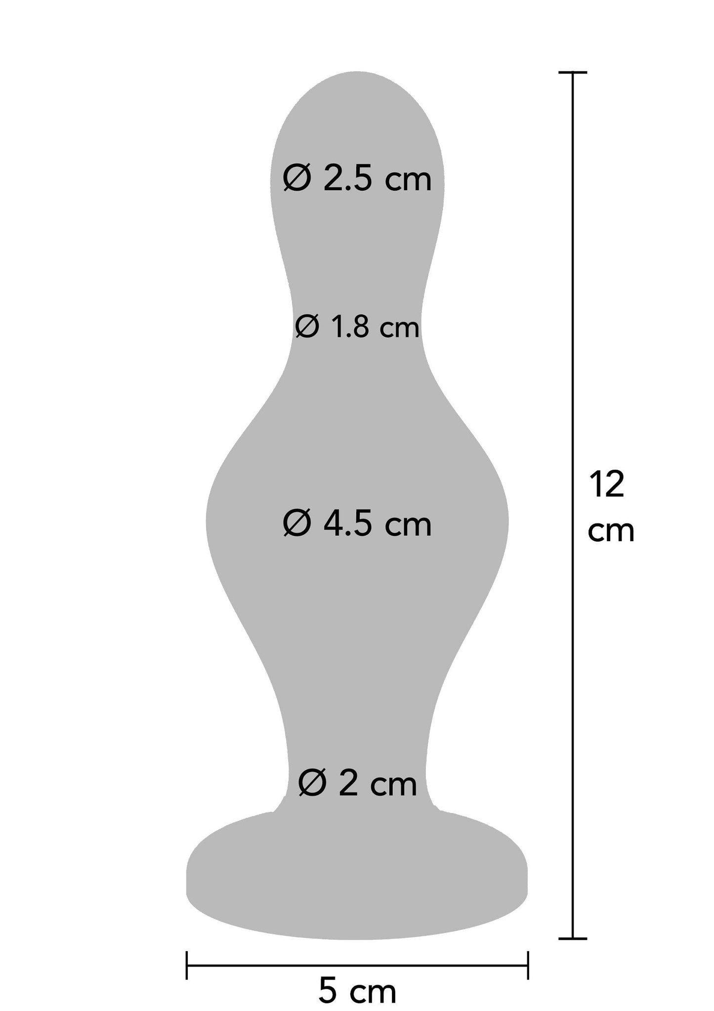 The Batter Butt Plug - Silicone Anal Plug with Tapered Design - Blue