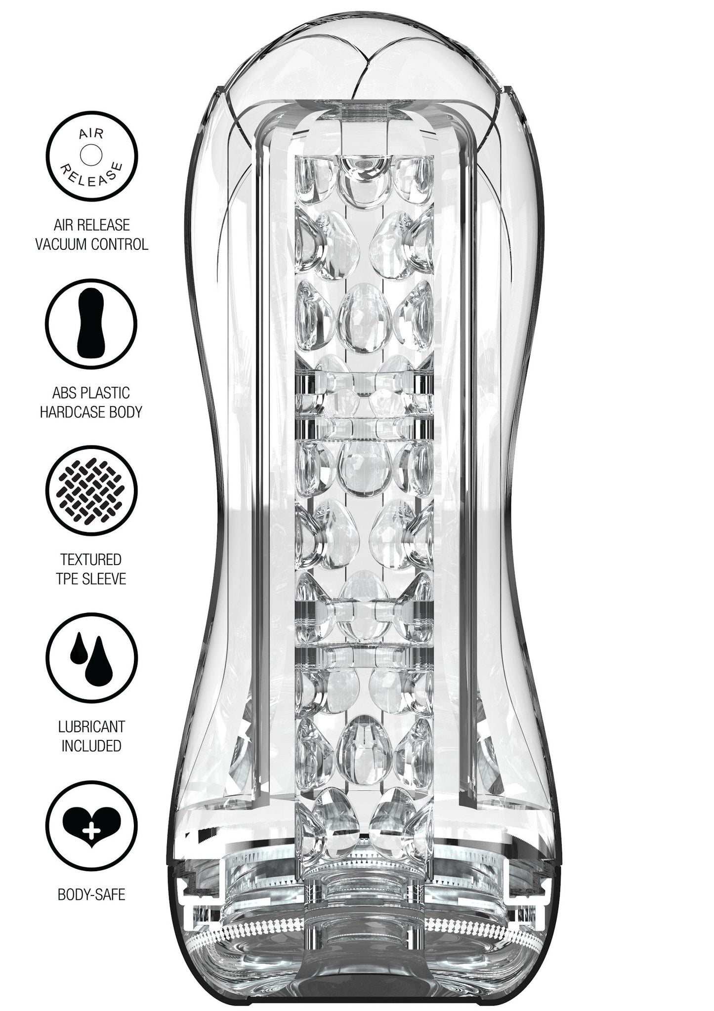 Big Clear Blast Vacuum Stroker - Large Transparent Stroker - Clear