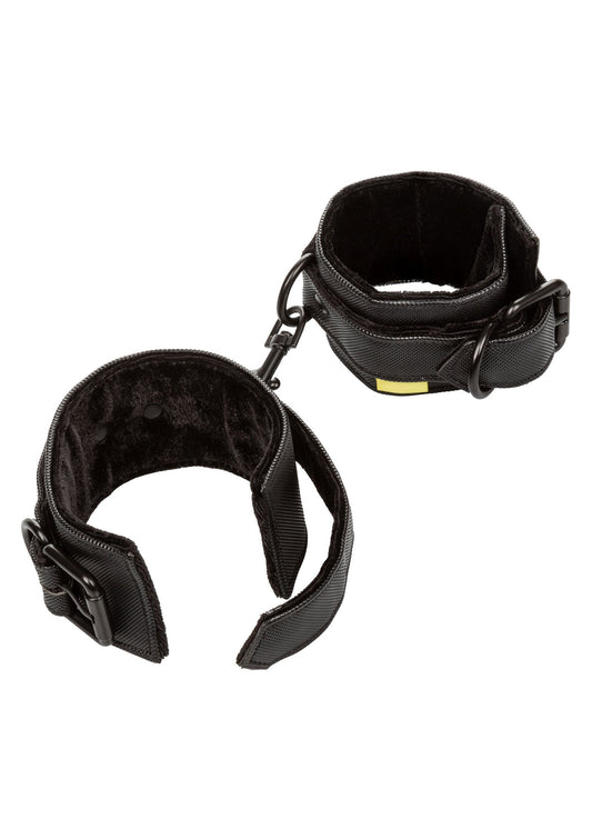 Boundless Wrist Cuffs - Adjustable Vegan Leather Restraints - Black