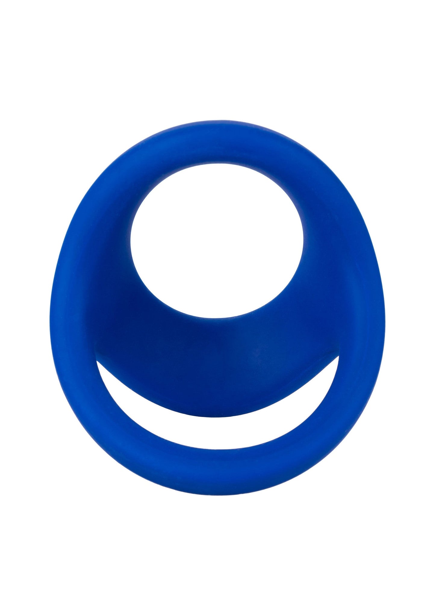 Admiral Cock & Ball Dual Ring - Liquid Silicone, Stretchy - Blue