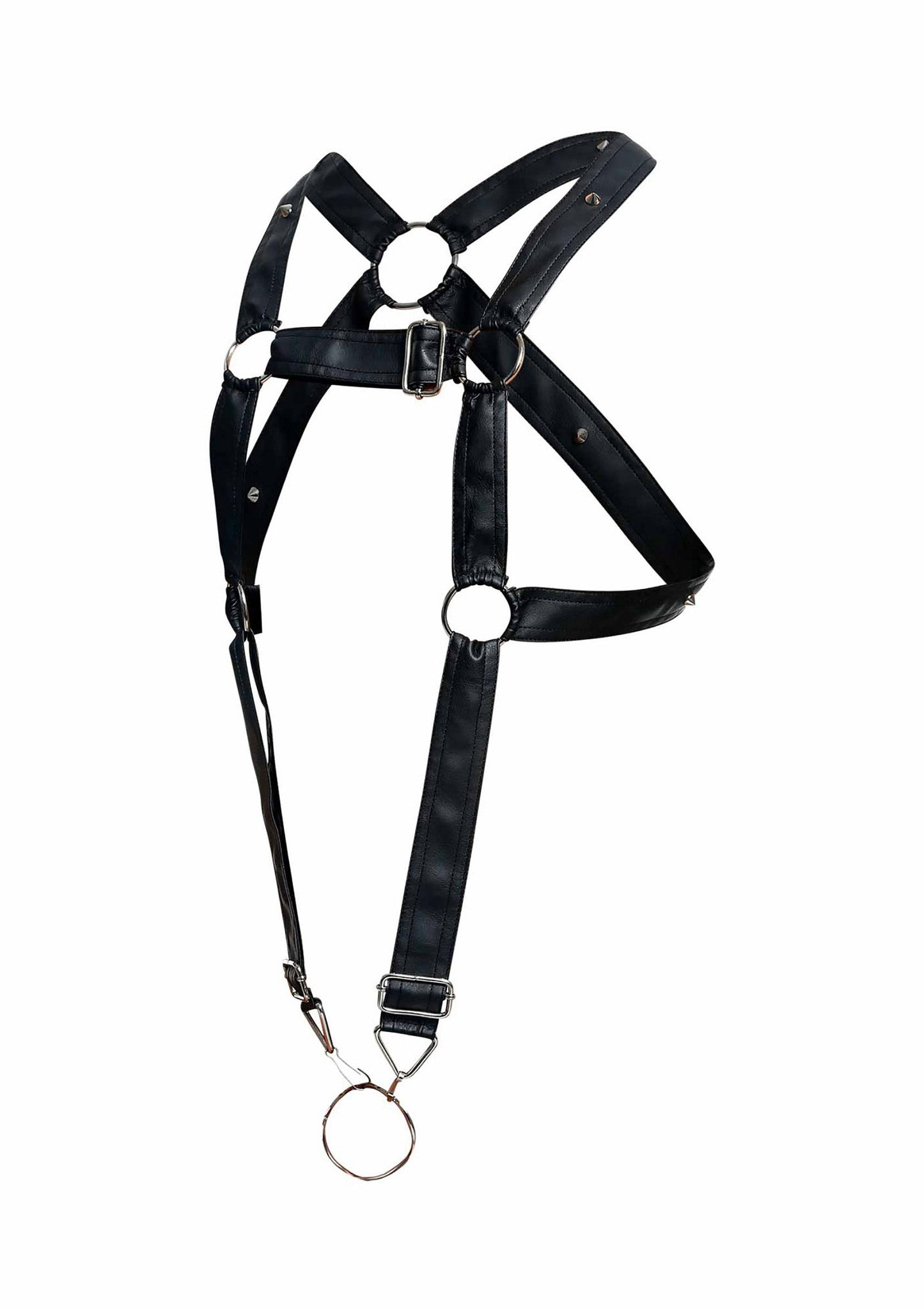 DNGEON Cross Cockring Harness - Black