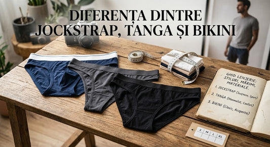 Ghid lenjerie bărbați: comparativ între jockstrap, tanga și bikini cu ghid de mărimi și materiale