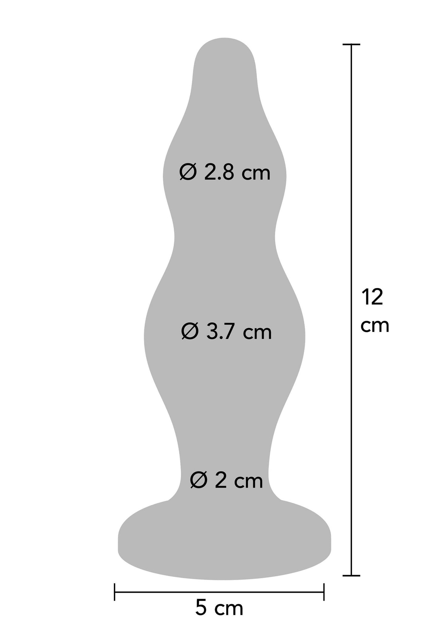 The Striker Butt Plug - Silicone Anal Plug with Flared Base - Blue