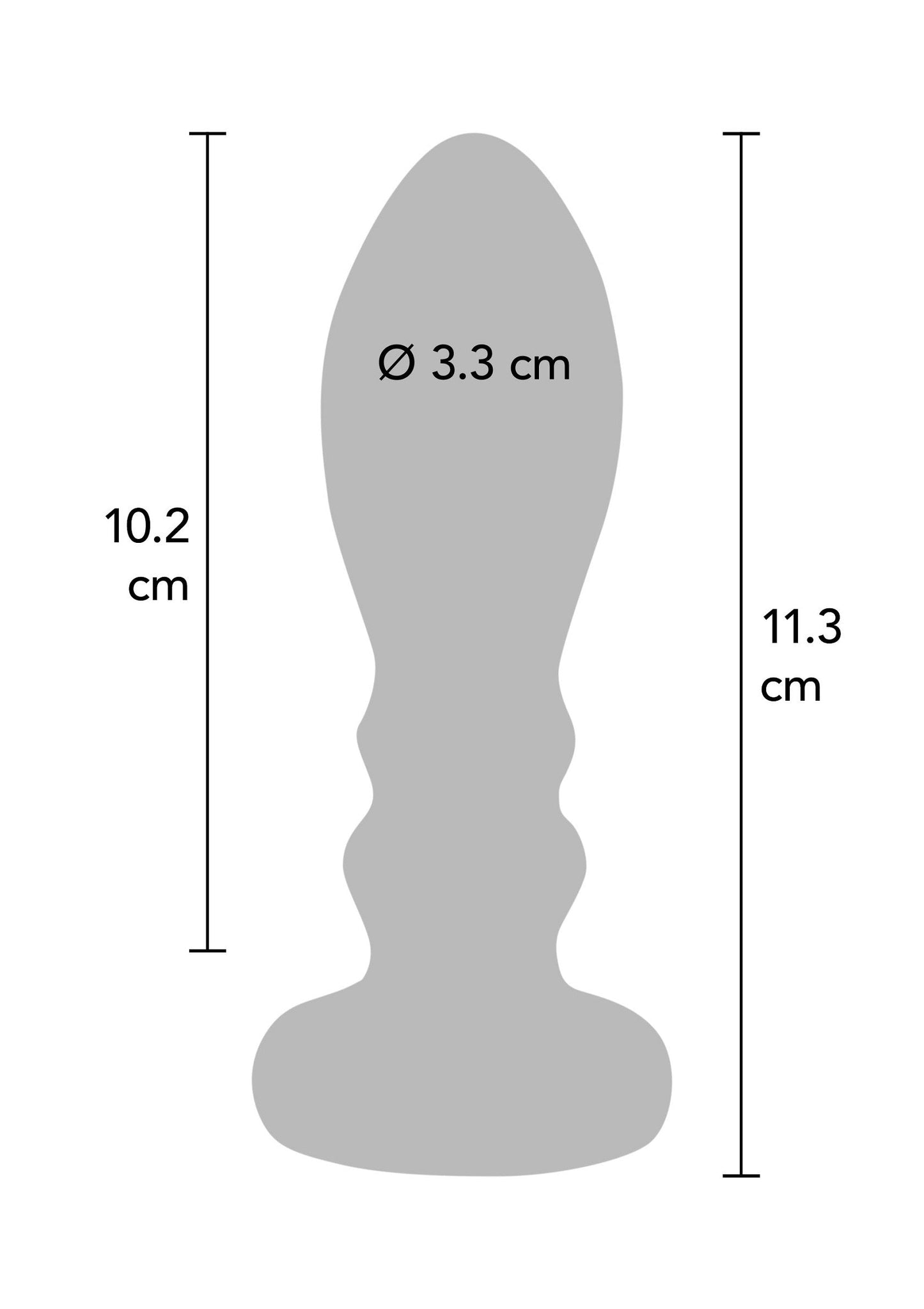 The Slider Vibrating Plug Large - Stainless Steel, 7 Modes - Silver