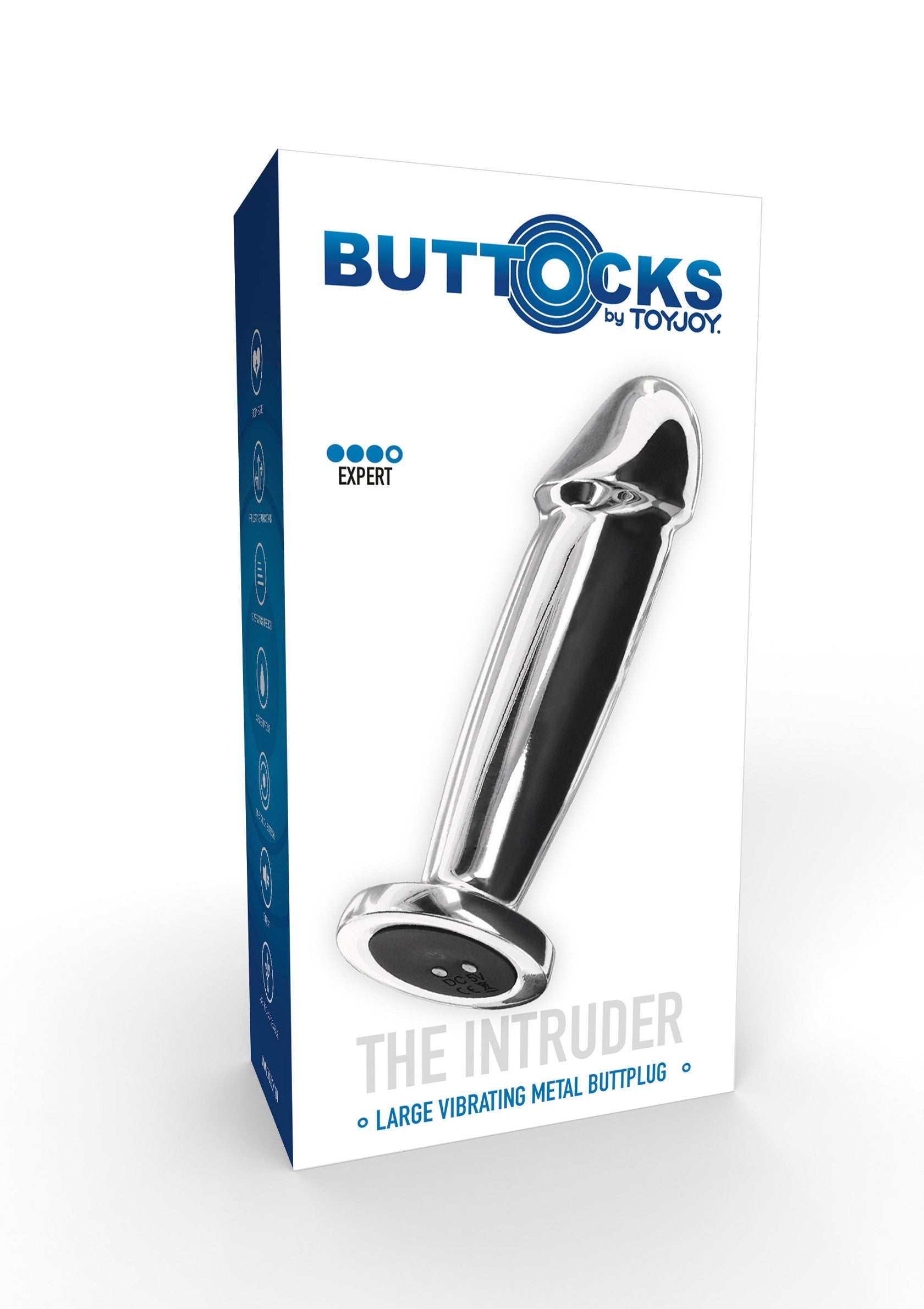 The Intruder Vibrating Plug - Stainless Steel, 7 Modes - Silver
