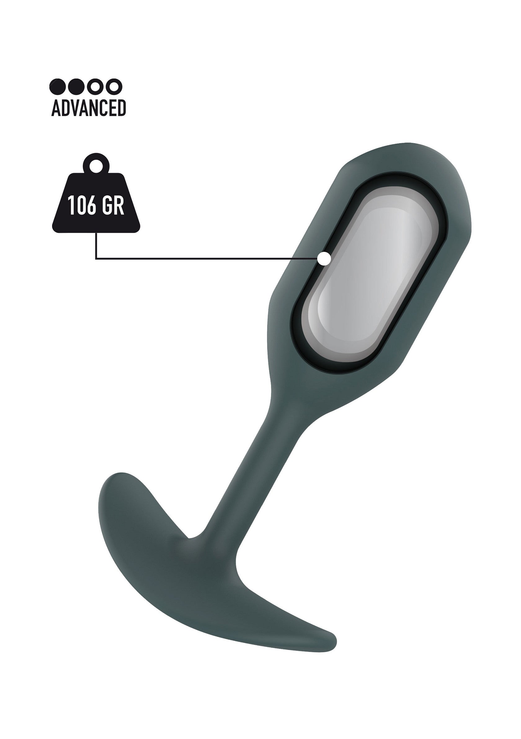 The Player Weighted Plug - 11cm Silicone, 106g Weight - Grey