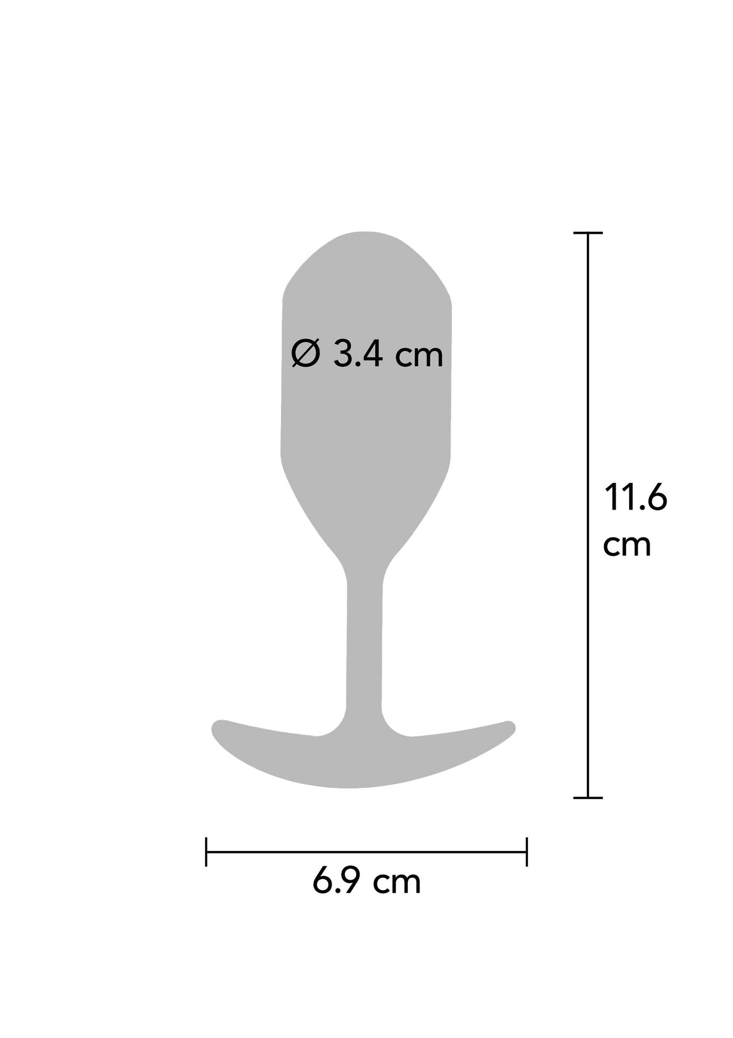 The Athlete Weighted Plug - 12cm Silicone, 230g Weight - Grey