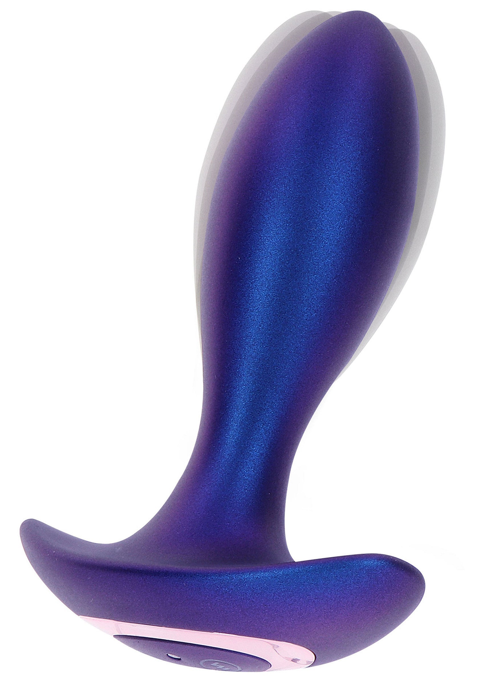 The Brave Vibrating Butt Plug - 7 Modes, Remote Control, Silicone - Blue
