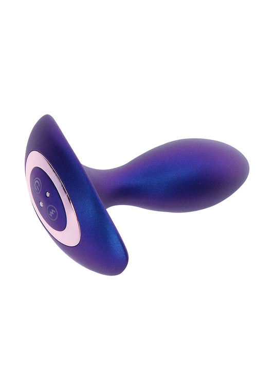 The Brave Vibrating Butt Plug - 7 Modes, Remote Control, Silicone - Blue