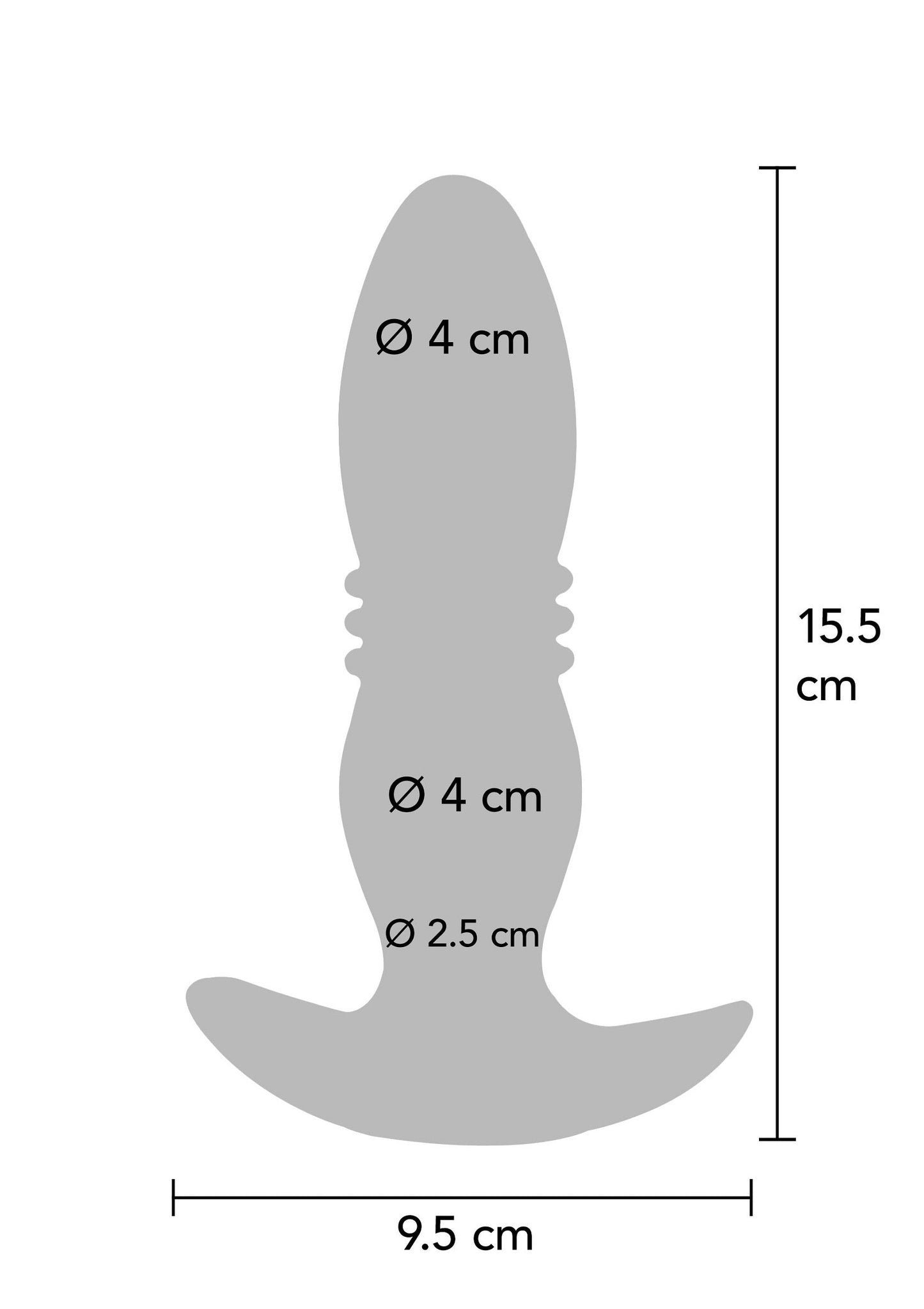 The Tough Thrusting Vibrating Butt Plug - 7 Modes, Remote - Blue