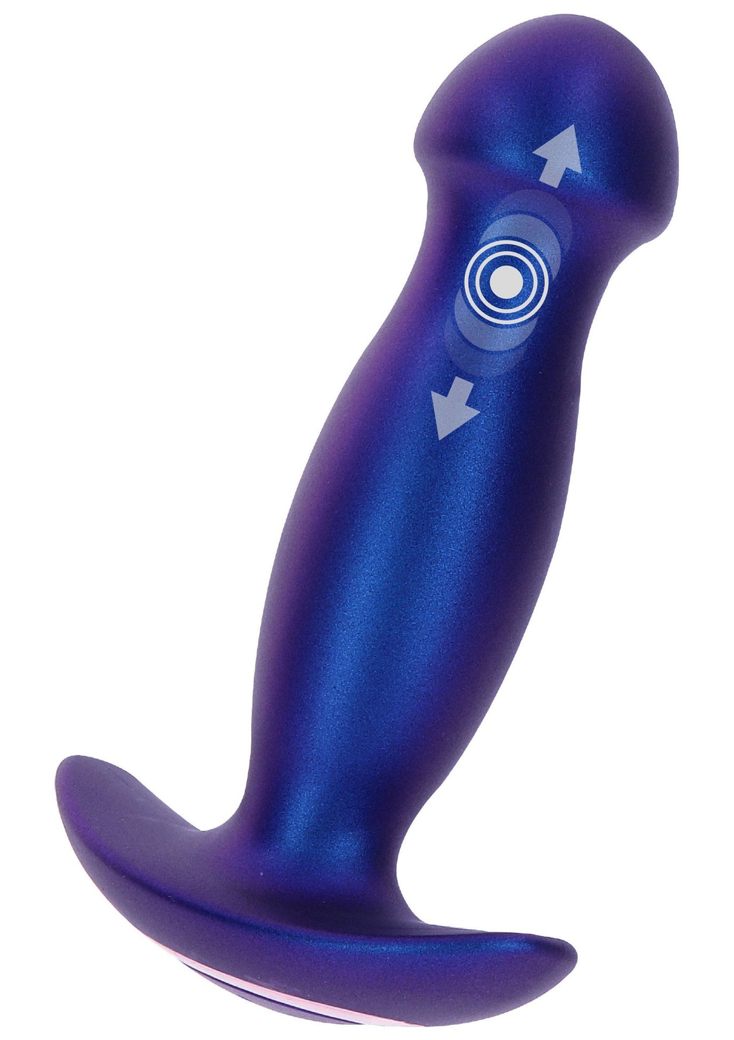 The Wild Magnetic Pulse Vibrating Butt Plug - 7 Modes, Remote - Blue