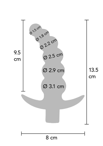 Plug anal conic impermeabil – 6 moduri, 4 viteze, telecomandă, IPX7