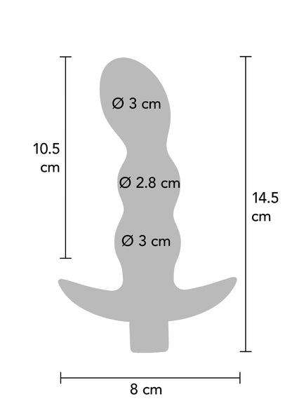 Plug anal extins, impermeabil – 6 moduri, 4 viteze, telecomandă, IPX7