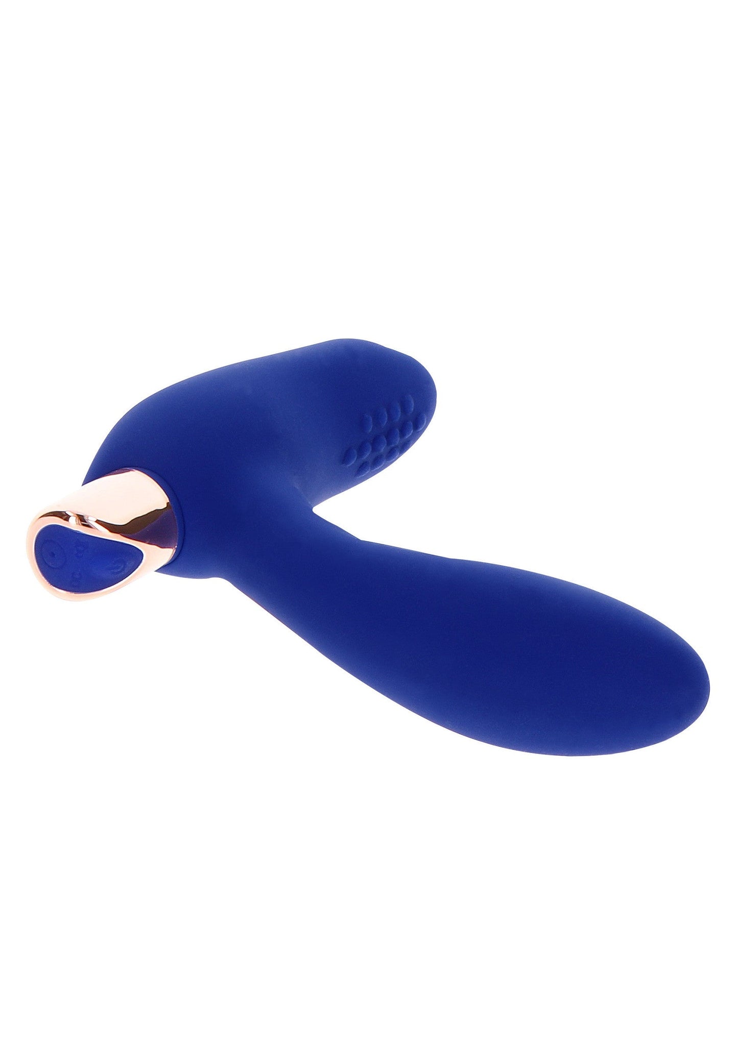 The Heroic P-Spot Butt Plug - 6 Modes, 4 Speeds, Remote - Blue