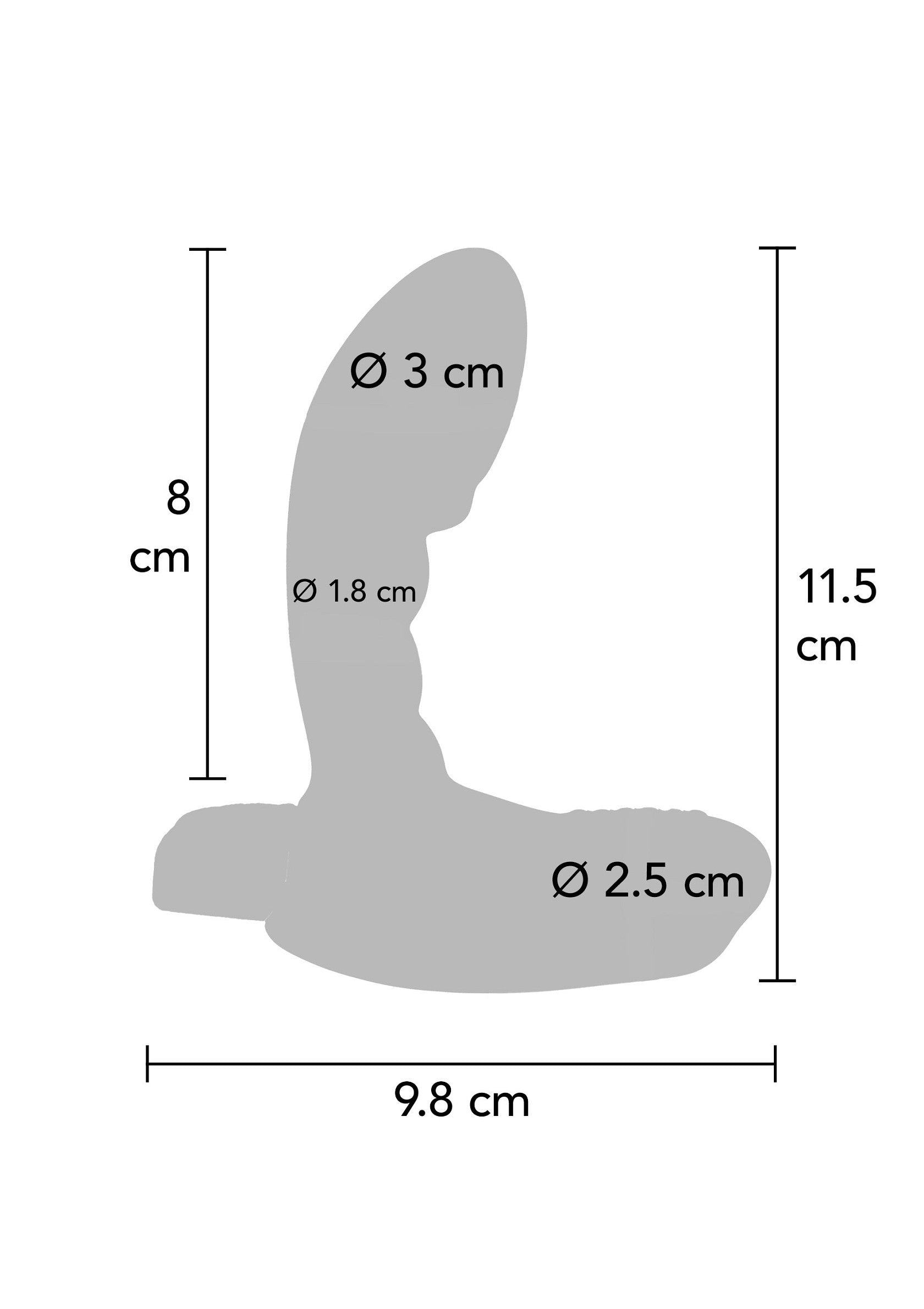 The Heroic P-Spot Butt Plug - 6 Modes, 4 Speeds, Remote - Blue