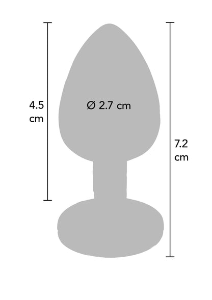 Plug anal mic cu bijuterii – Aluminiu cu cristale curcubeu