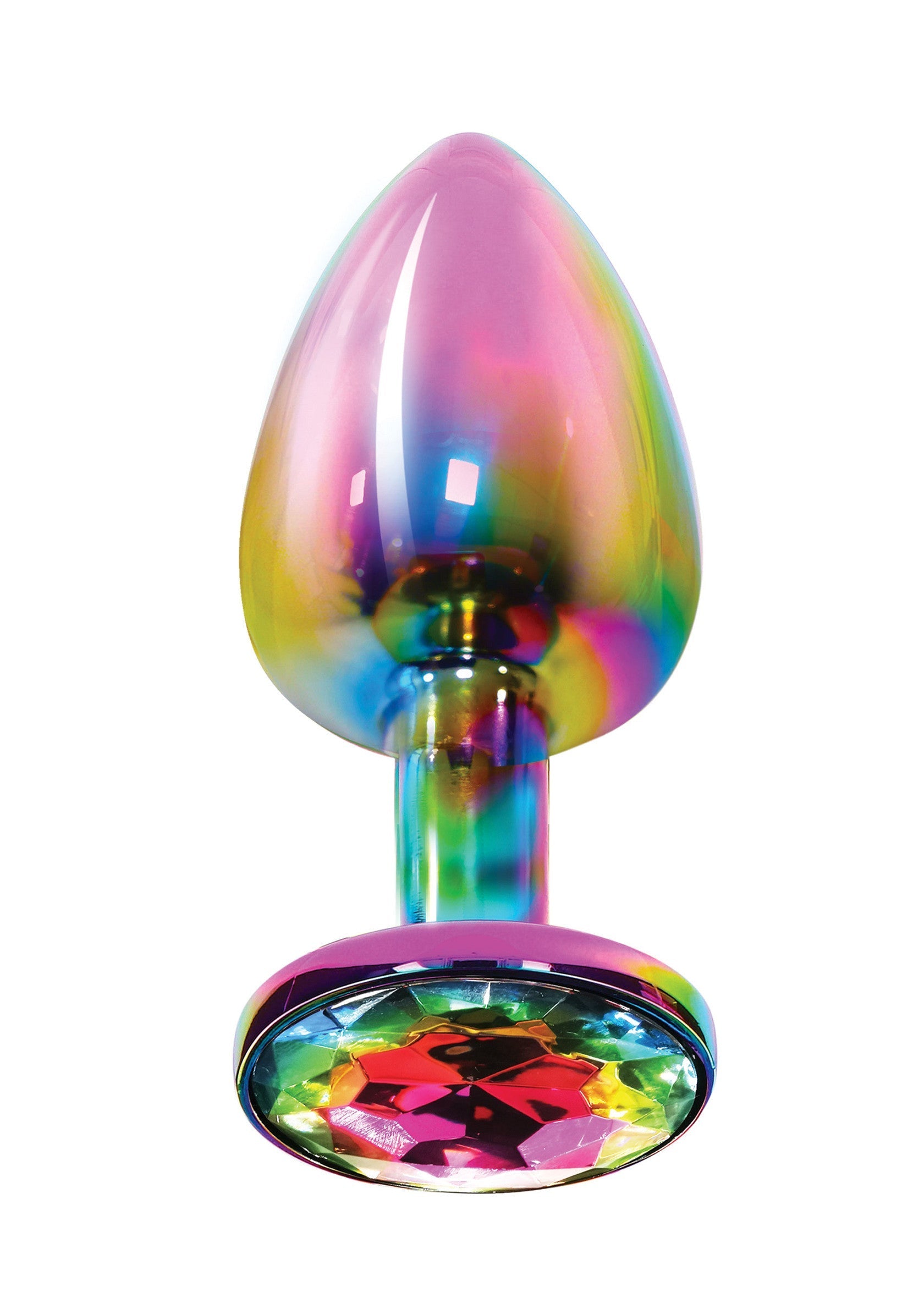 Twilight Booty Jewel Medium - Aluminium Butt Plug with Rainbow Jewel - Multicolor