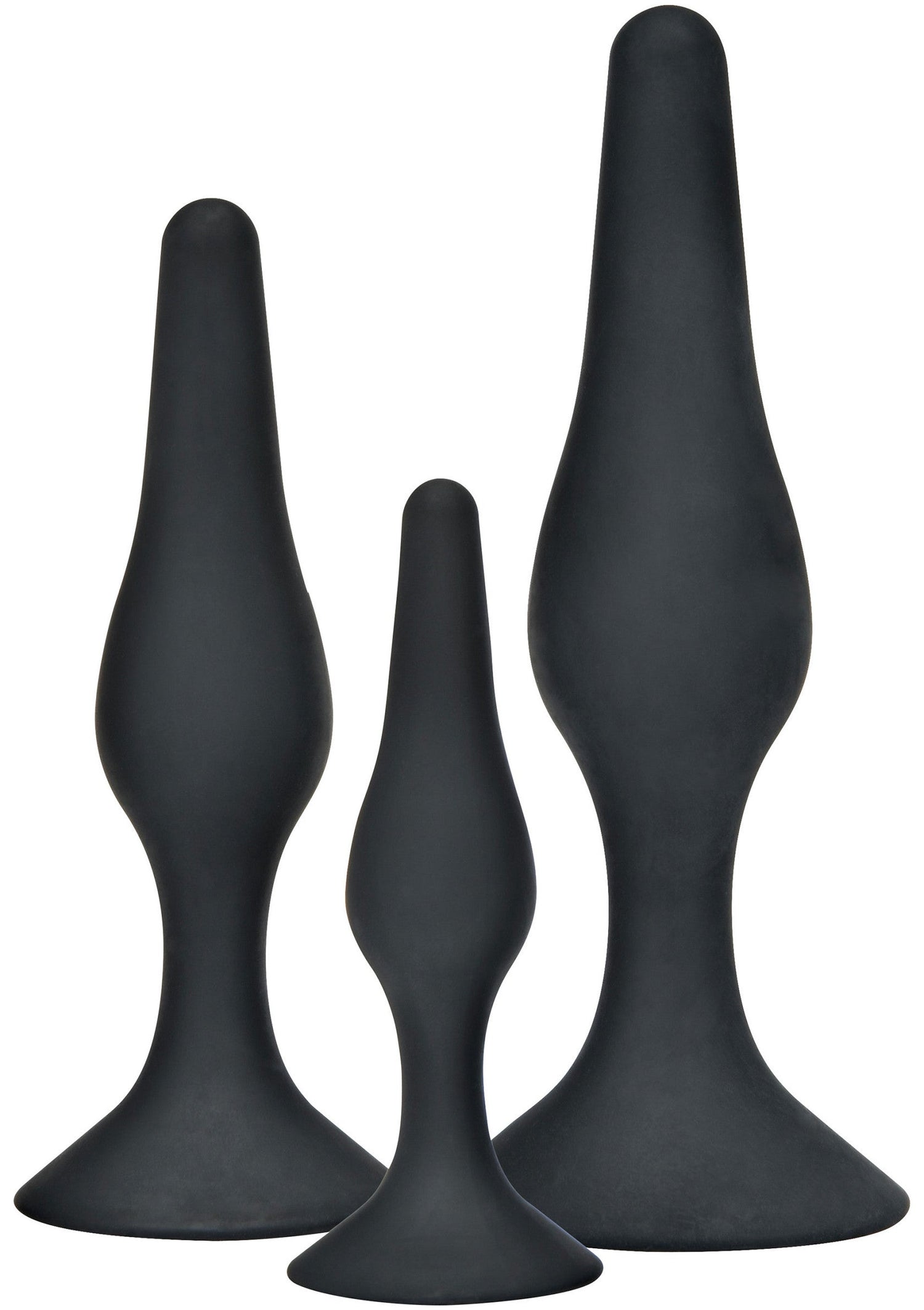 Curvy Companions Kit 3 pcs - Beginner Anal Plug Set, 3 Sizes - Black