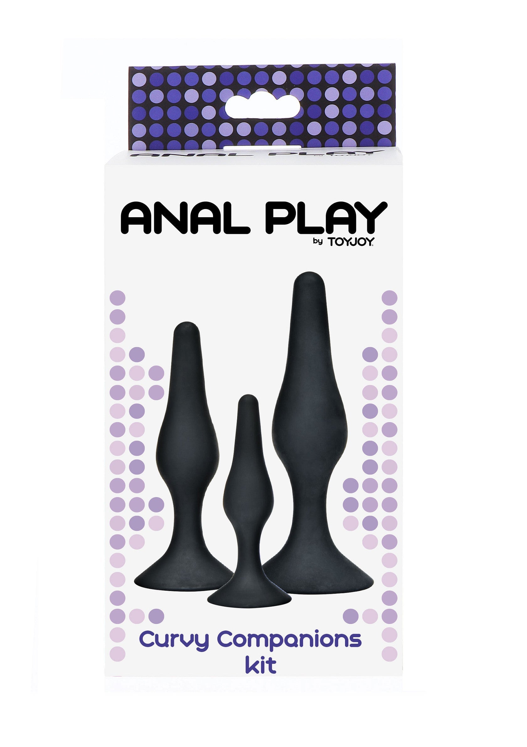 Curvy Companions Kit 3 pcs - Beginner Anal Plug Set, 3 Sizes - Black