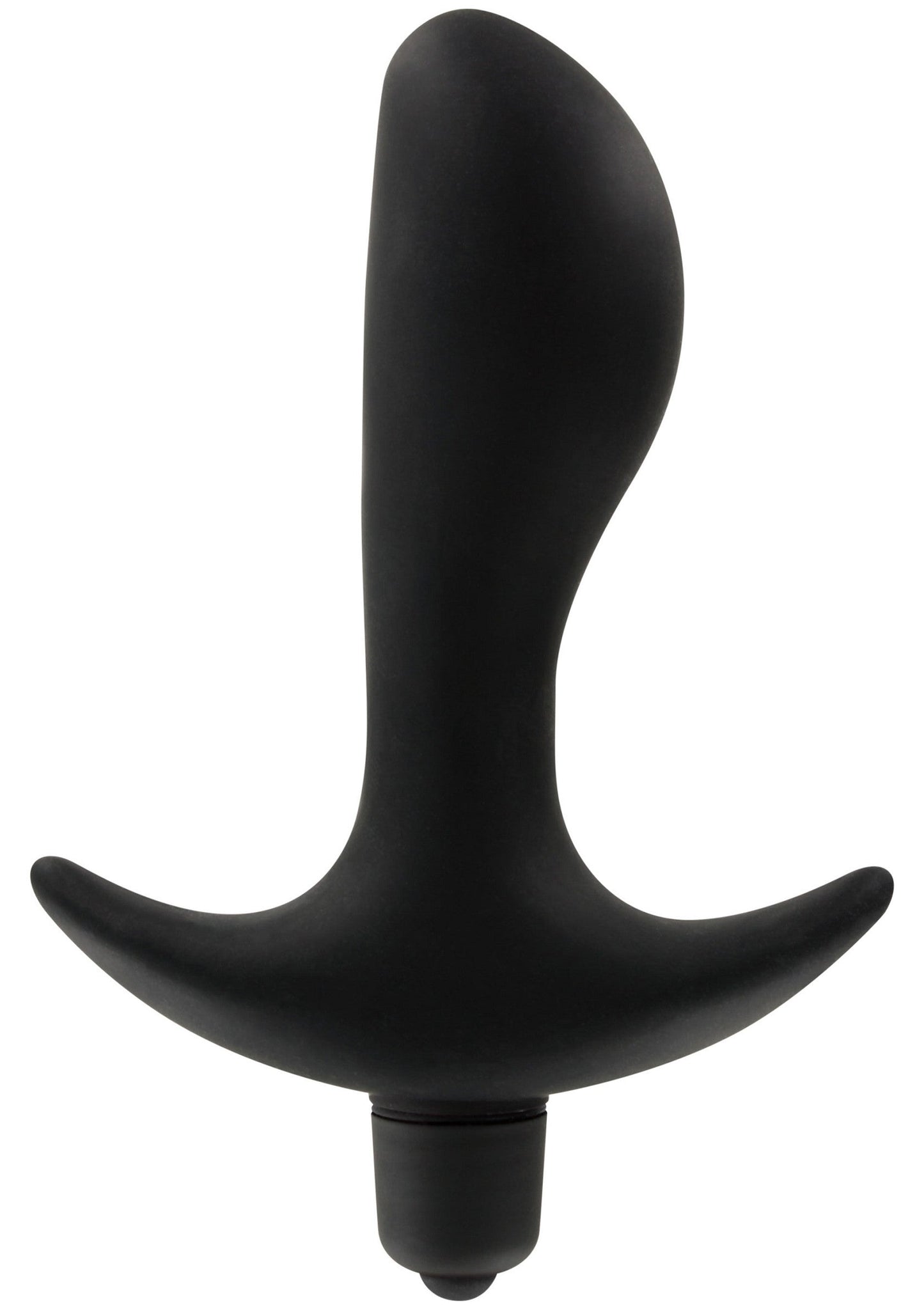 Private Dancer - Vibrating Butt Plug with Button Control, Silicone - Black