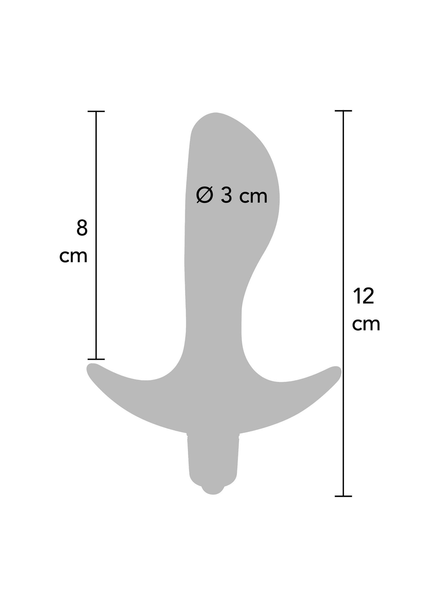 Private Dancer - Vibrating Butt Plug with Button Control, Silicone - Black