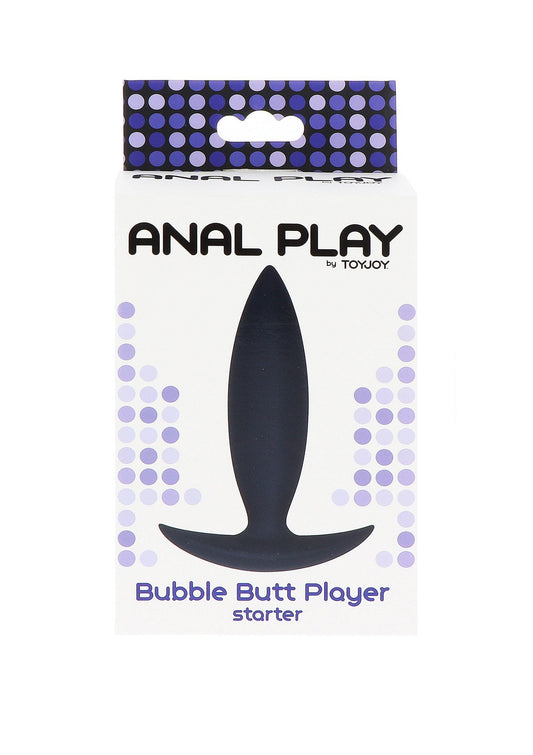 Bubble Butt Player Starter - Entry-Level Butt Plug, Silicone - Black