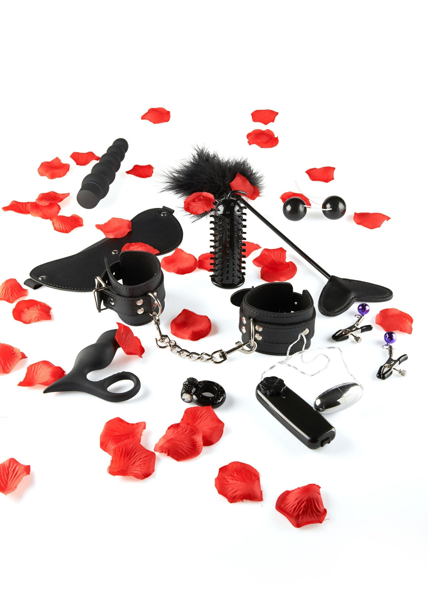 Amazing Pleasure Sex Toy Kit - 10-Piece Couples Set - Black