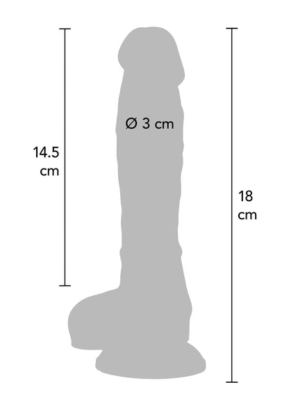 Dildo Rainbow Pride 18cm – Silicon realist cu ventuză