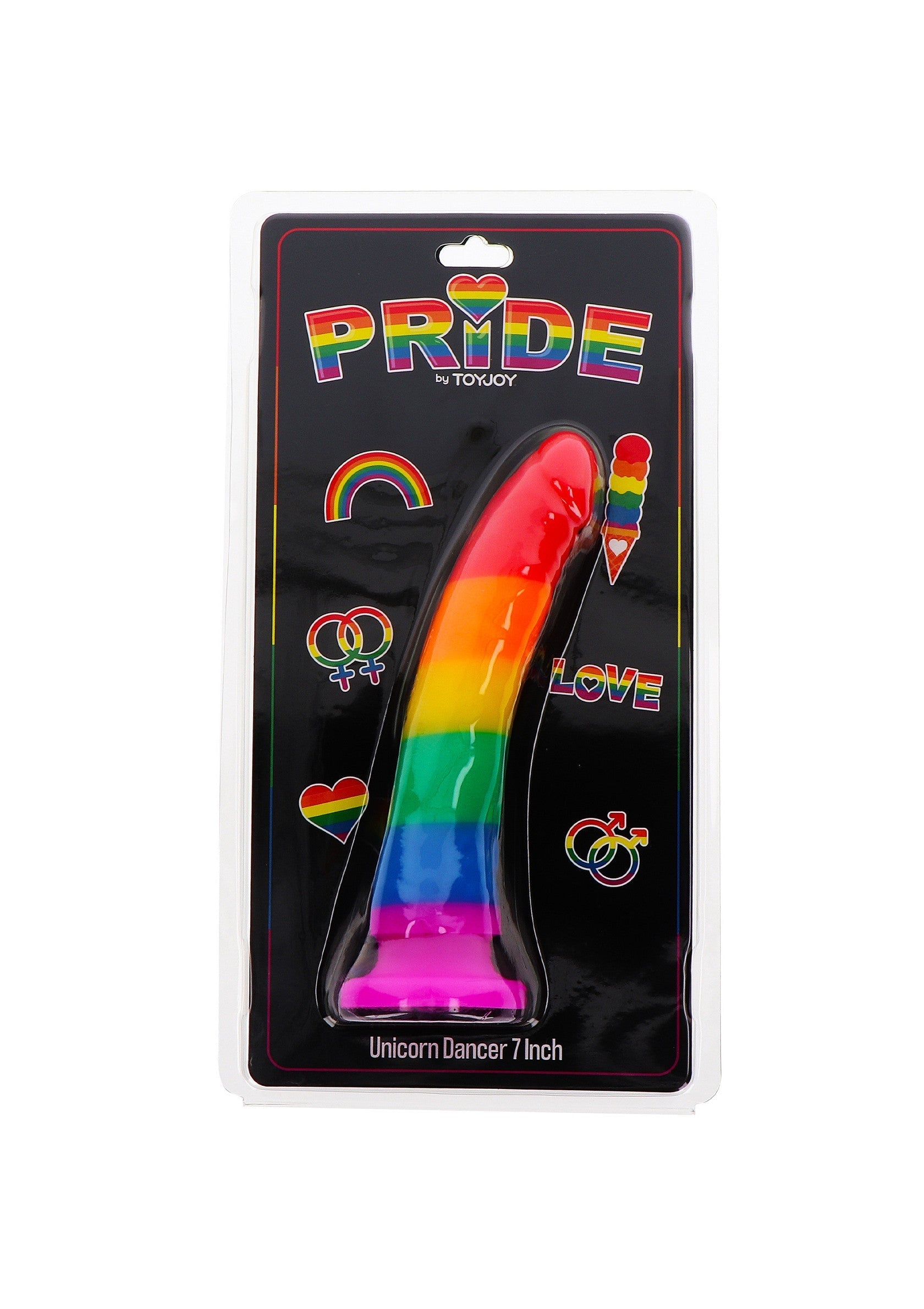 Unicorn Dancer Dong 17.5cm - Rainbow Pride Dildo, Silicone - Rainbow