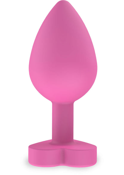 Plug anal cu mesaj jucăuș – Silicon în formă de inimă Let's F*ck