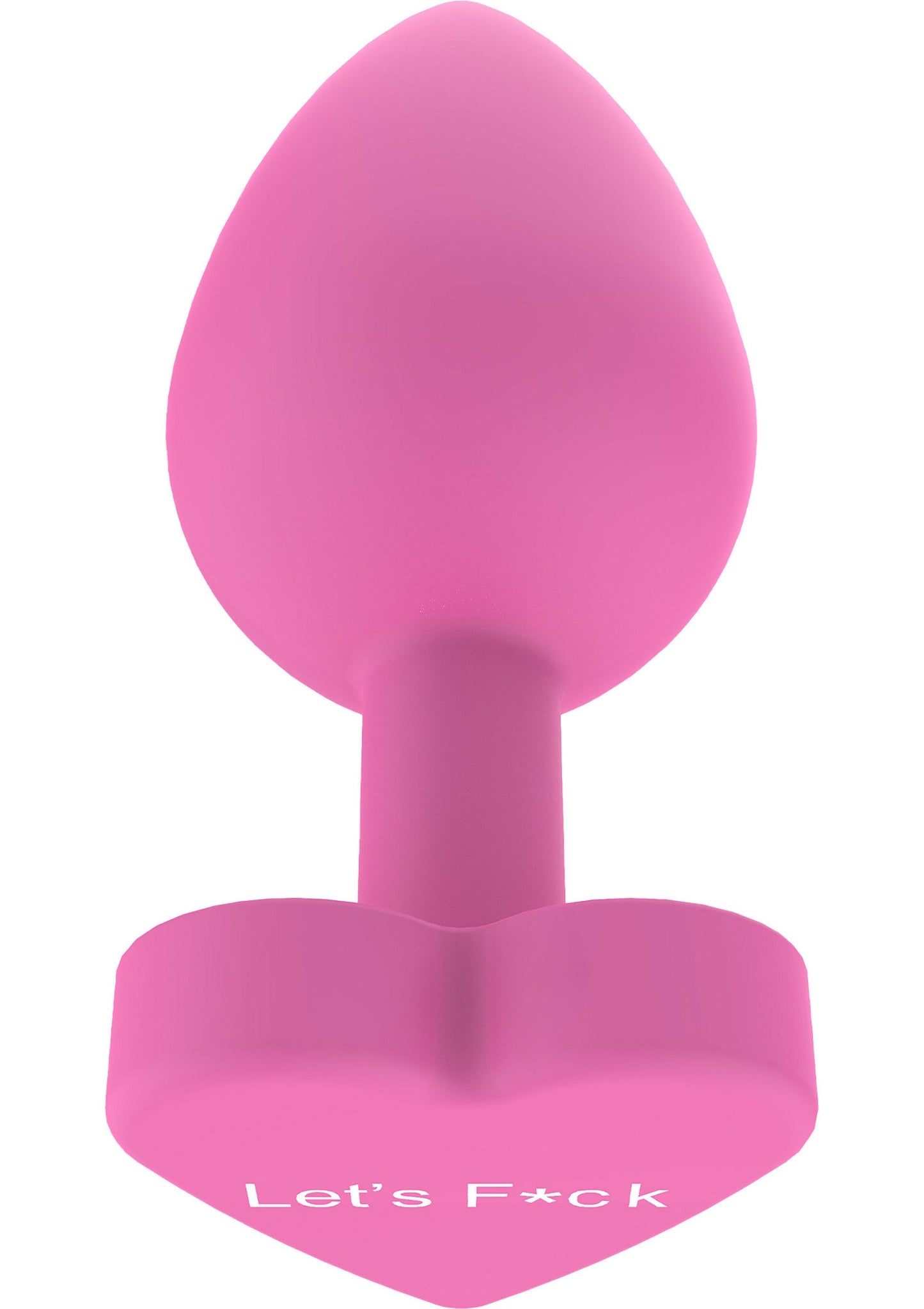Buttplug Let's Fuck - Playful Message Butt Plug, Silicone - Pink