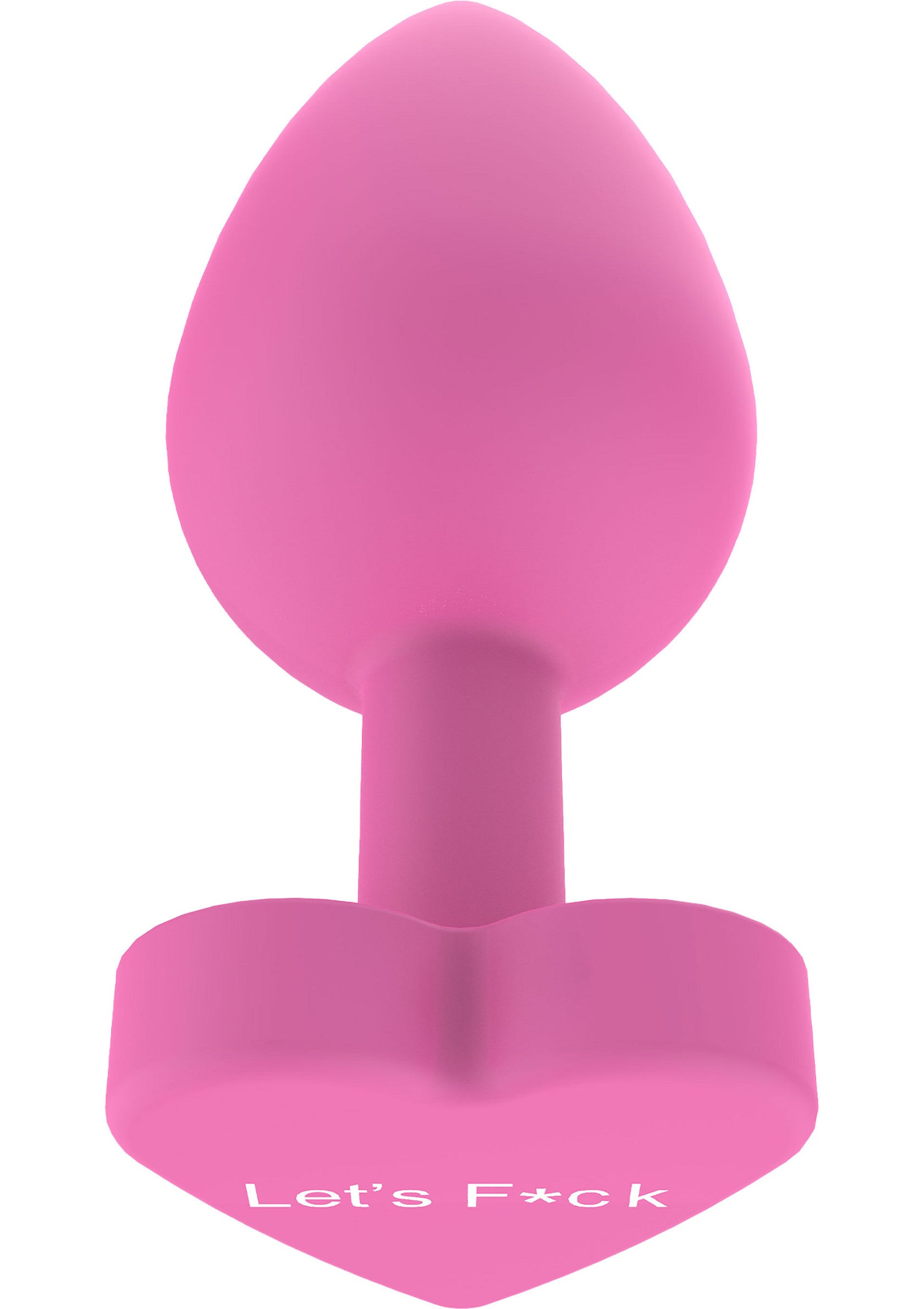 Buttplug Let's Fuck - Playful Message Butt Plug, Silicone - Pink