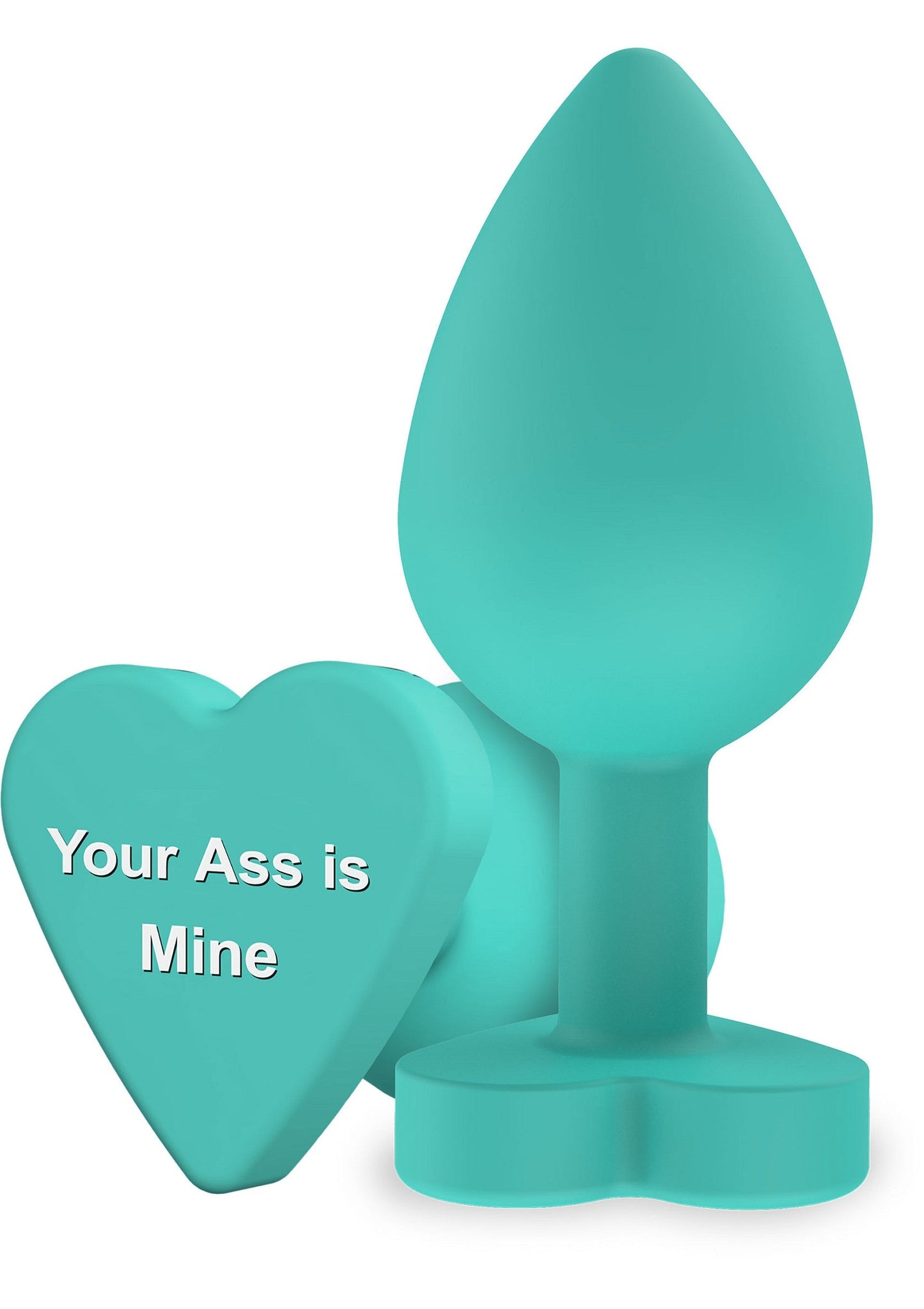 Buttplug Your Ass Is Mine - Playful Message Butt Plug, Silicone - Green