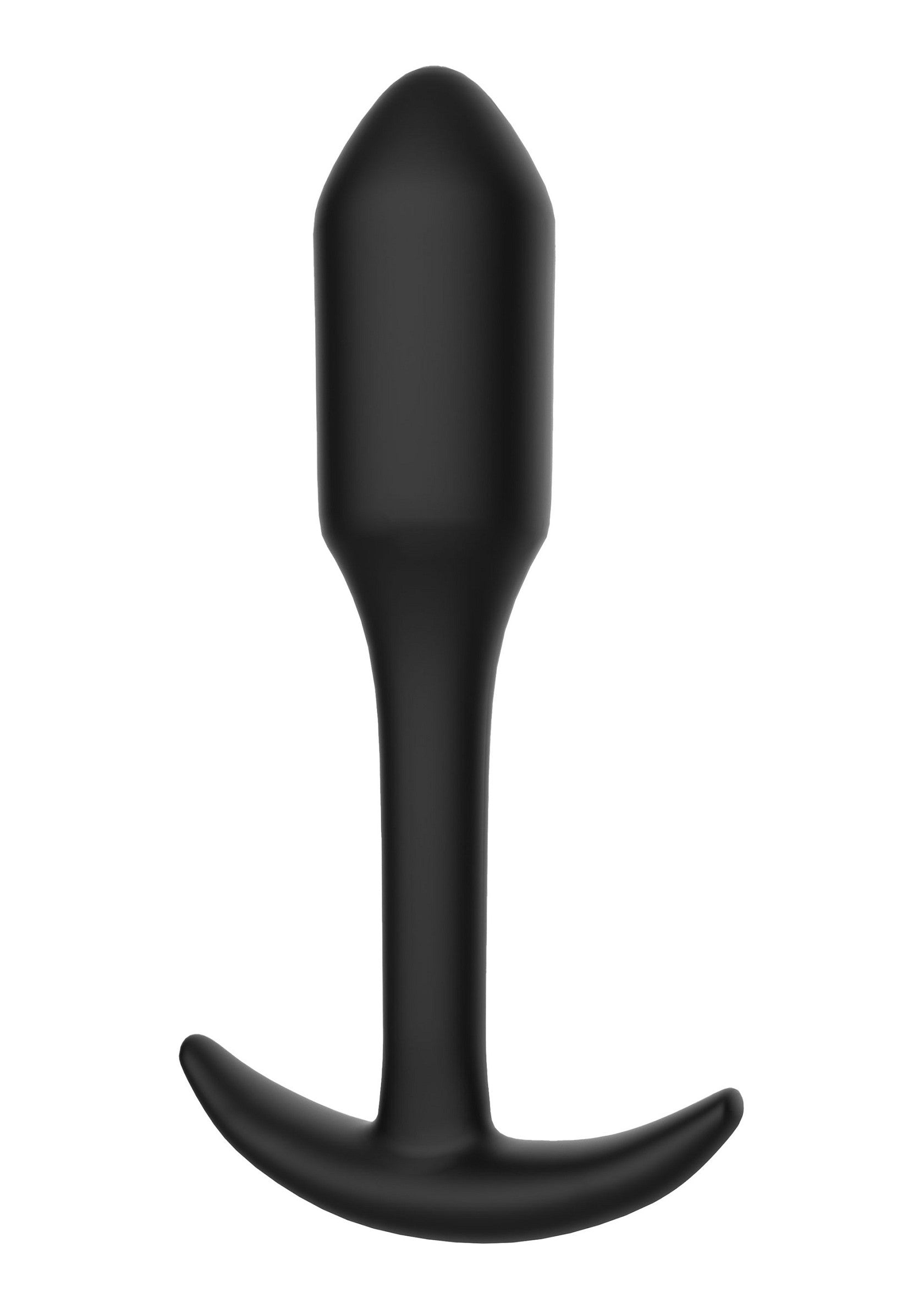 Smooth Anal Plug Medium - 10.9cm Silicone Butt Plug - Black