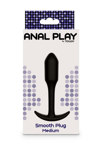 Dop anal subțire din silicon, mediu – 10,9 cm, design neted