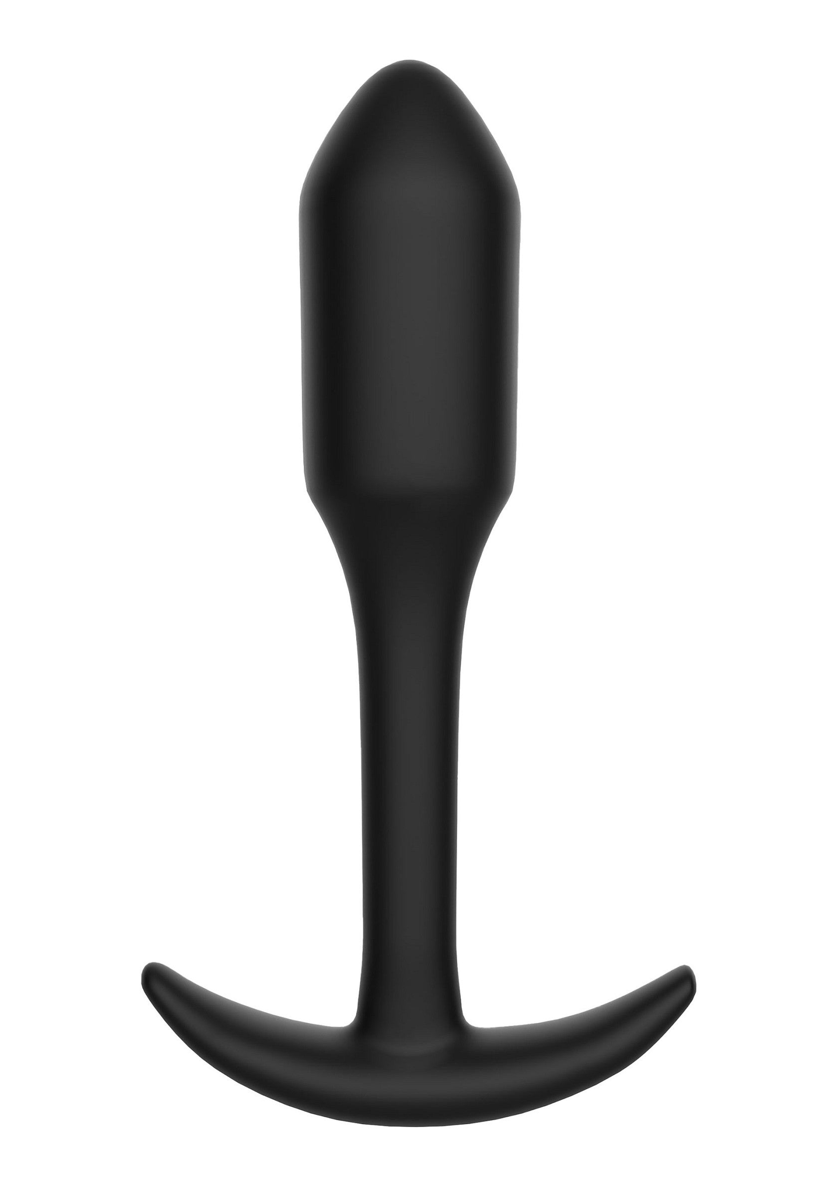 Smooth Anal Plug Medium - 10.9cm Silicone Butt Plug - Black