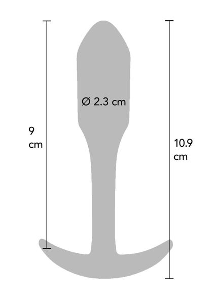 Dop anal subțire din silicon, mediu – 10,9 cm, design neted