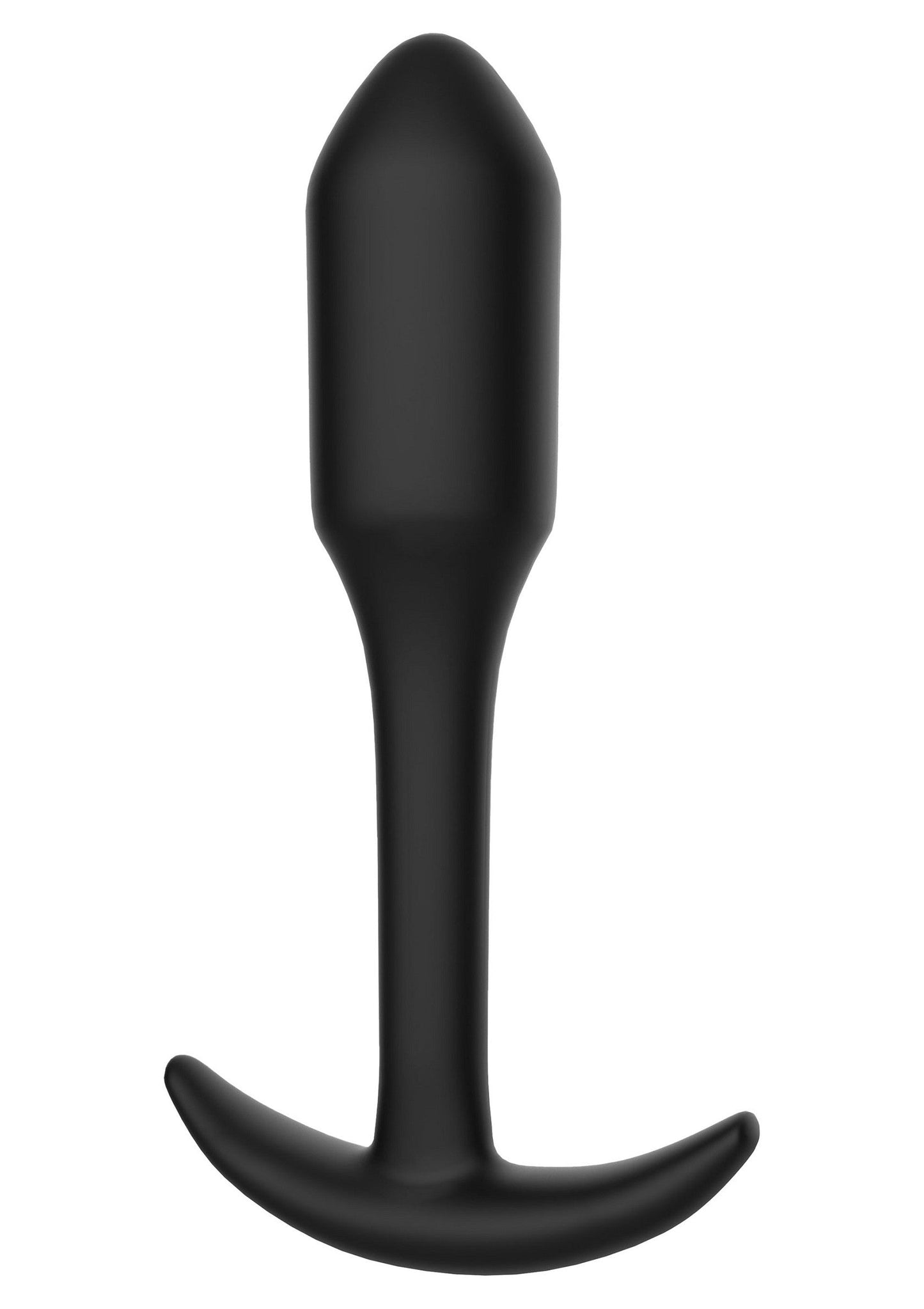 Smooth Anal Plug Large - 12.2cm Silicone Butt Plug - Black