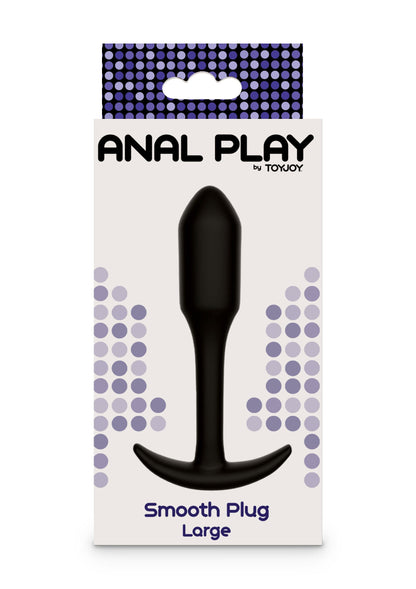 Dop anal subțire din silicon, mare – 12,2 cm adâncime, design neted