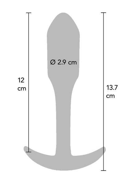 Dop anal subțire din silicon, XLarge – 13,7 cm, extra adânc, neted