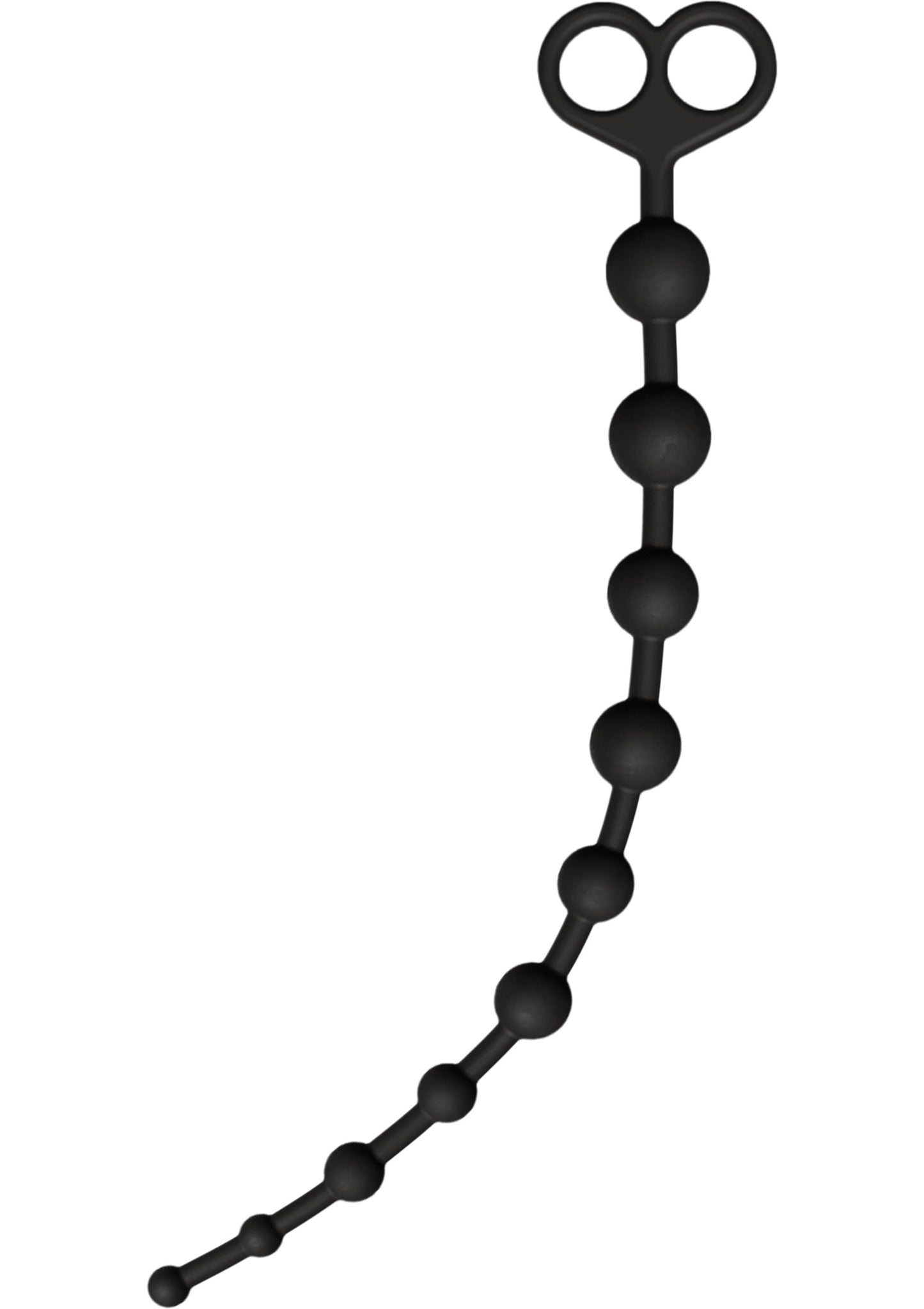 Flexible Anal Beads for Beginners - 34cm Body-Safe Silicone Beads - Black