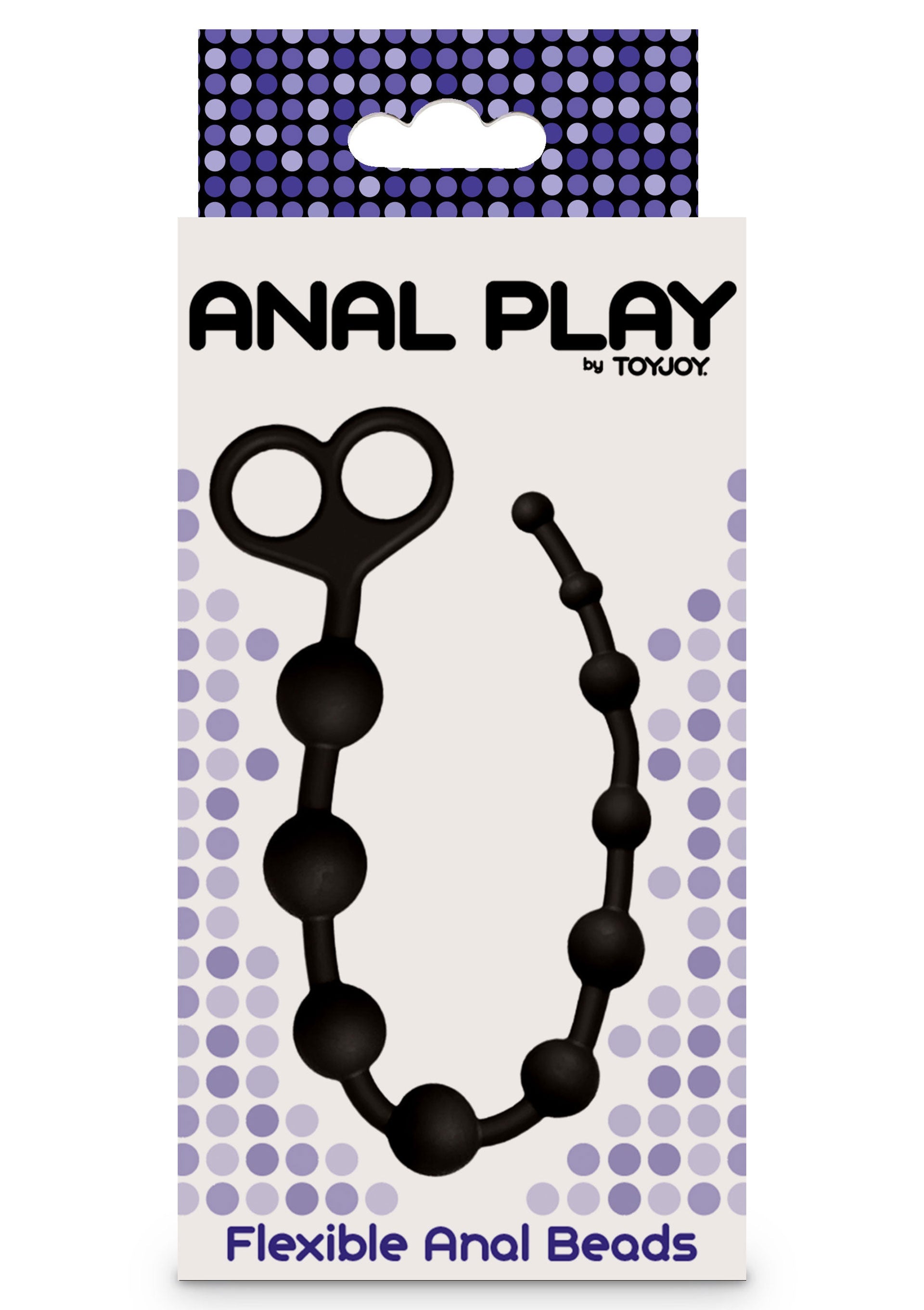 Flexible Anal Beads for Beginners - 34cm Body-Safe Silicone Beads - Black