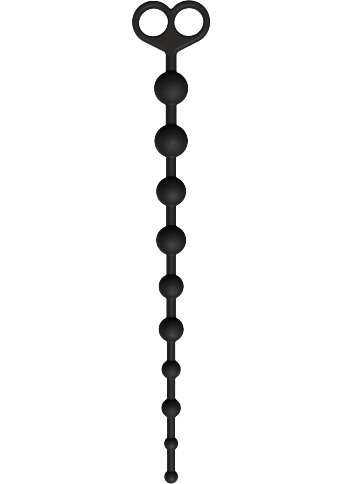 Flexible Anal Beads for Beginners - 34cm Body-Safe Silicone Beads - Black