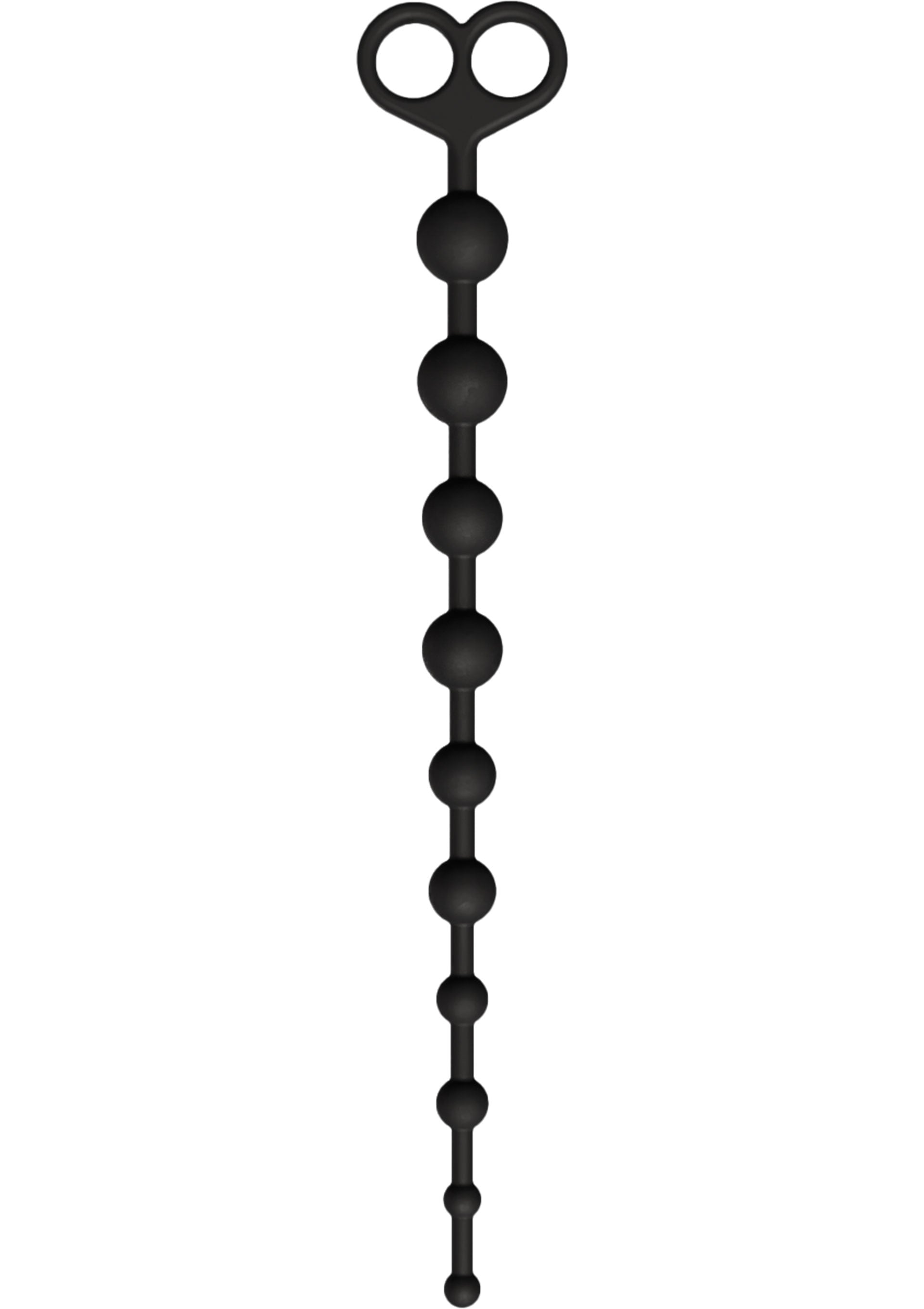 Flexible Anal Beads for Beginners - 34cm Body-Safe Silicone Beads - Black