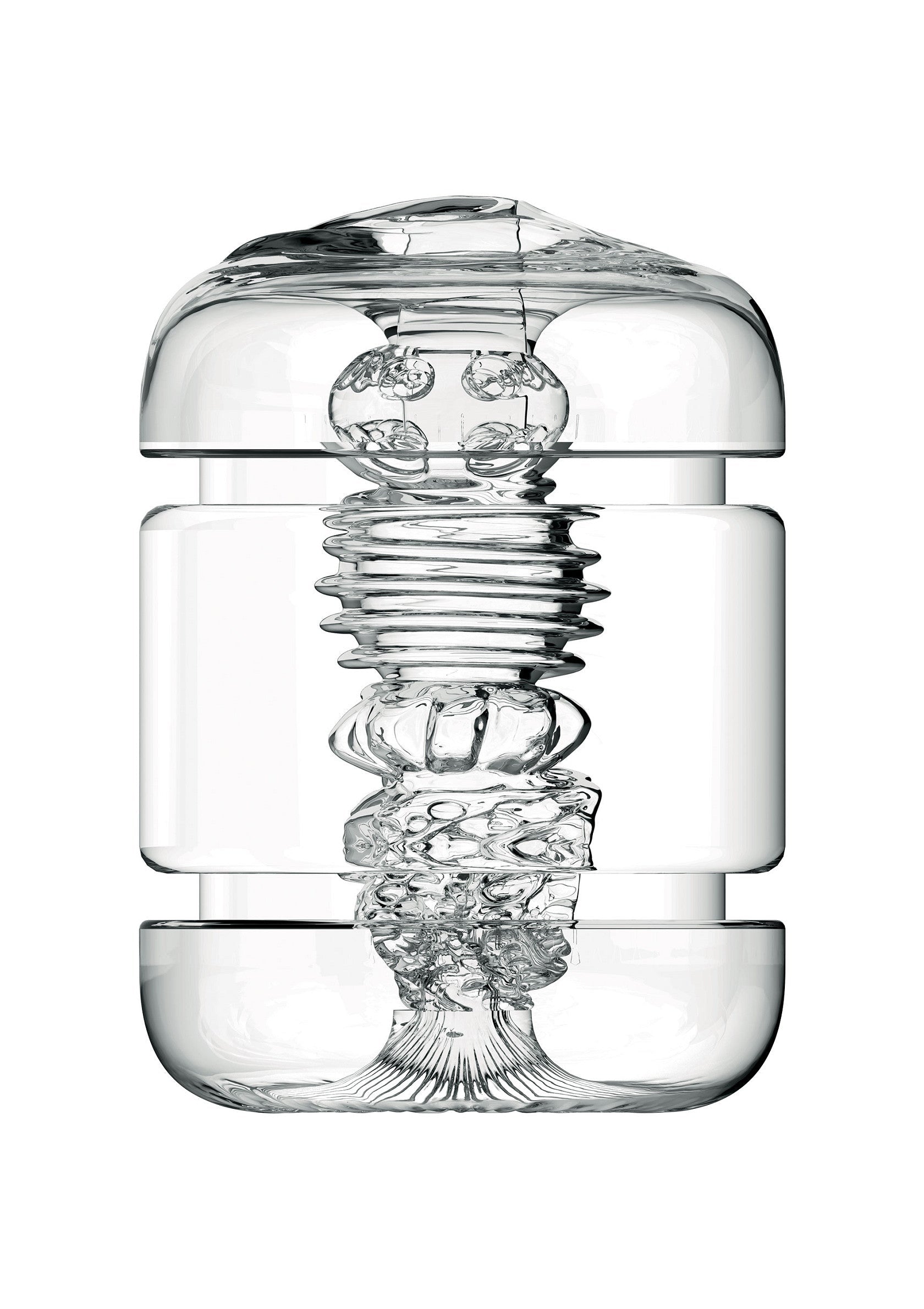 Clear Shot Double Masturbator - Dual-Sided with Hard Case - Clear