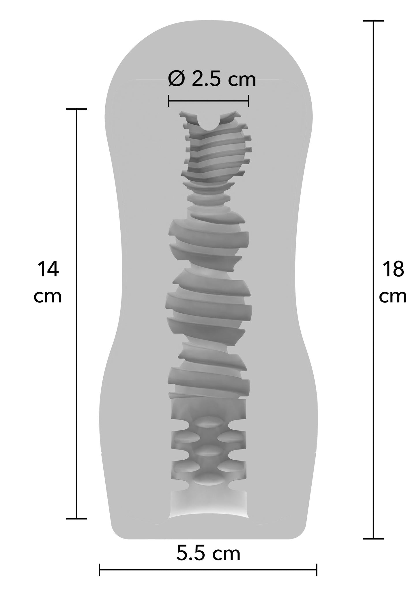 Clear Grip Vacuum Stroker - Clear