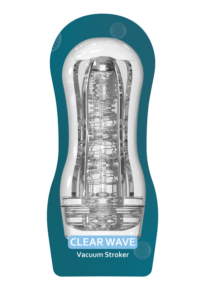 Aparat de masaj manual cu vacuum Clear Wave – din TPE texturat, 18 cm