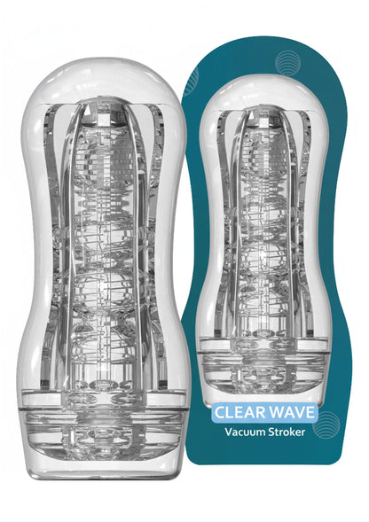 Aparat de masaj manual cu vacuum Clear Wave – din TPE texturat, 18 cm