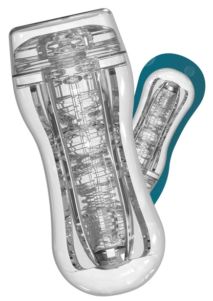 Aparat de masaj manual cu vacuum Clear Wave – din TPE texturat, 18 cm
