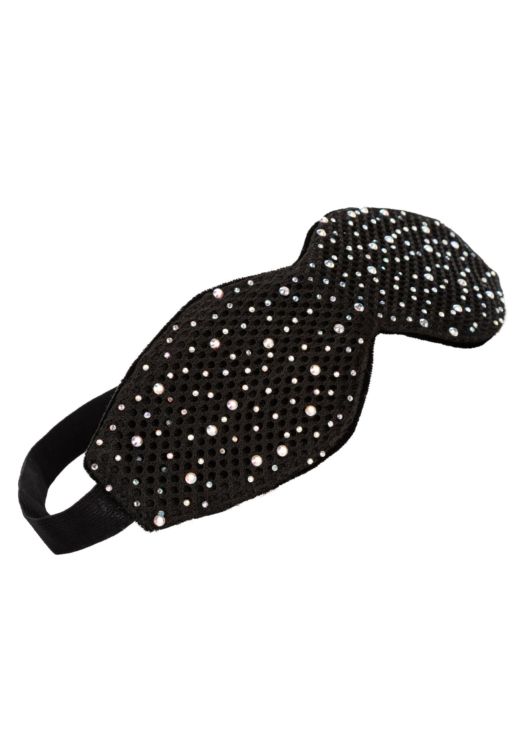 Blackout Eye Mask - Rhinestone Sensory Deprivation Mask - Black